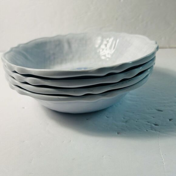 Sigrid Olsen Home Sea Shell Melamine Bowls Set of 4 Coastal Beach Vibe - Picture 3 of 8